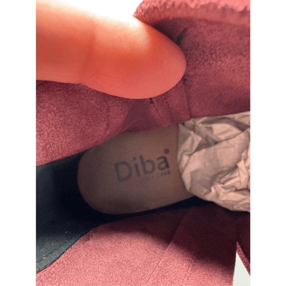 Diba Womens Shoes Boots Sz 7.5 Burgundy Red Suede Leather Heeled Chic Casual New - Picture 10 of 11